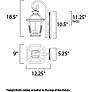 6_Maxim Lighting Knoxville 18.5" Traditional Lantern Outdoor Wall Light more views
