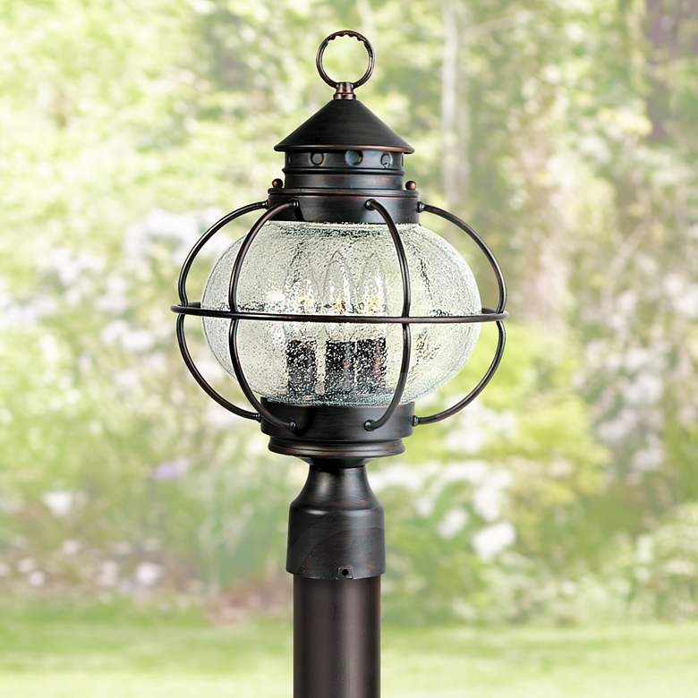 Image 1 Maxim Lighting Nautington 16 inch High Rustic Outdoor Post Lantern