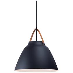 Maxim Lighting Nordic 19" Wide Black Metal Modern Dome Pendant Light