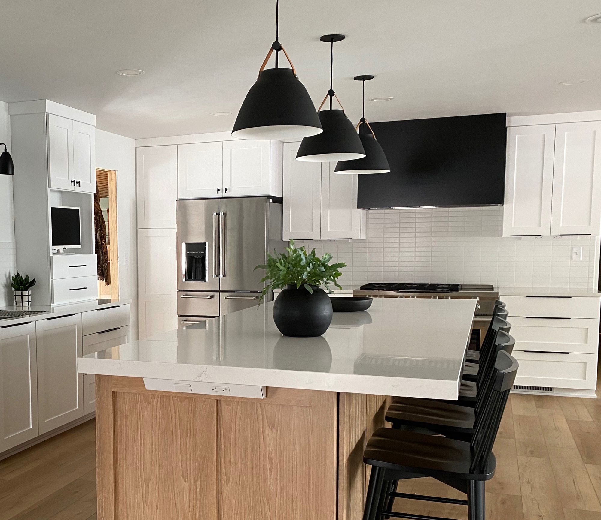 Maxim Lighting Nordic 19" Wide Black Metal Modern Dome Pendant Light