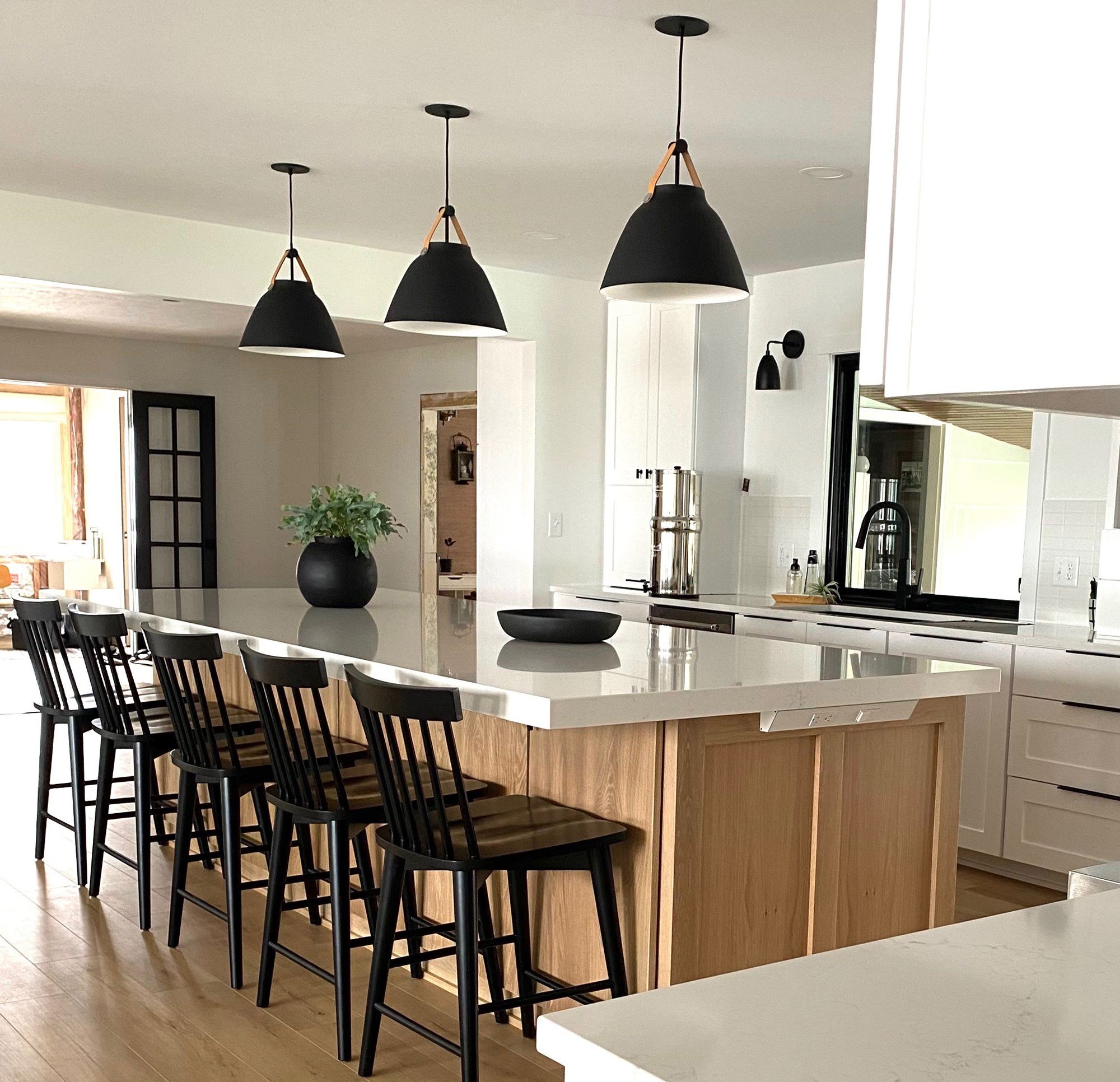 Maxim Lighting Nordic 19" Wide Black Metal Modern Dome Pendant Light