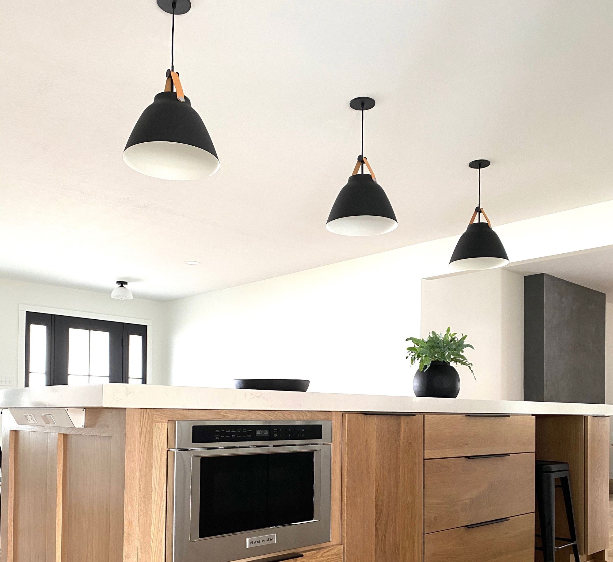 Maxim Lighting Nordic 19" Wide Black Metal Modern Dome Pendant Light