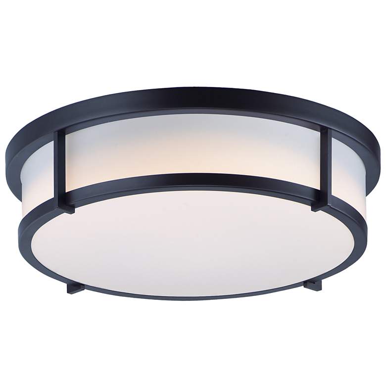 Image 2 Maxim Lighting Rogue 17" Wide Black and White Round Ceiling Light