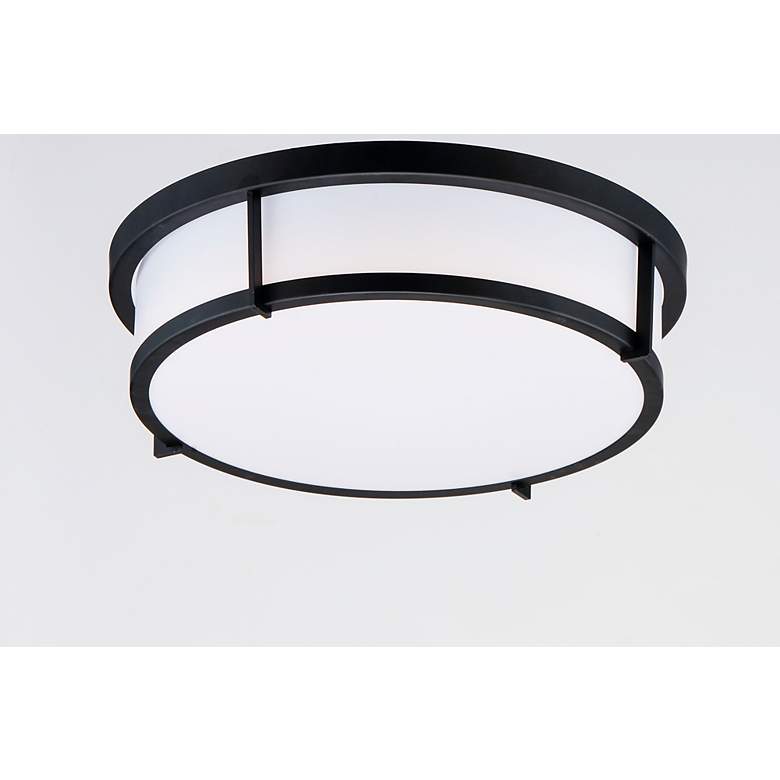 Image 3 Maxim Lighting Rogue 17" Wide Black and White Round Ceiling Light more views