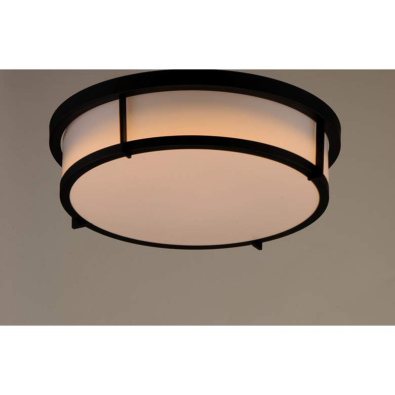 Image 5 Maxim Lighting Rogue 17" Wide Black and White Round Ceiling Light more views