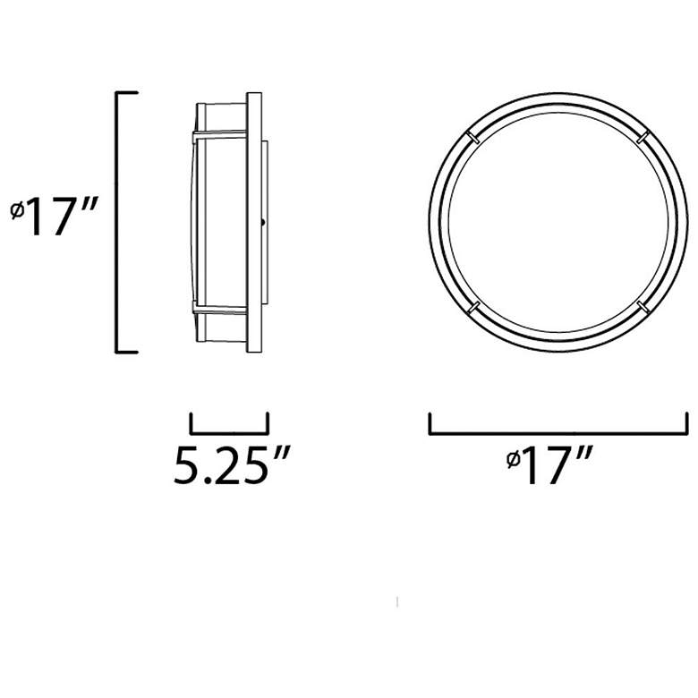 Image 6 Maxim Lighting Rogue 17" Wide Black and White Round Ceiling Light more views
