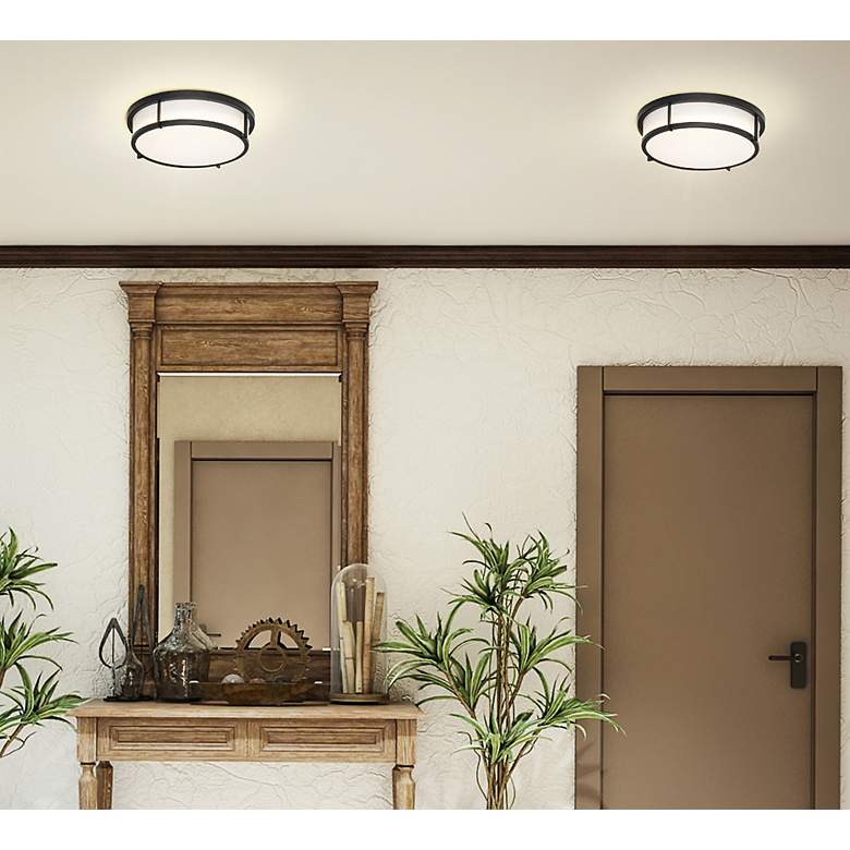 Image 7 Maxim Lighting Rogue 17" Wide Black and White Round Ceiling Light more views