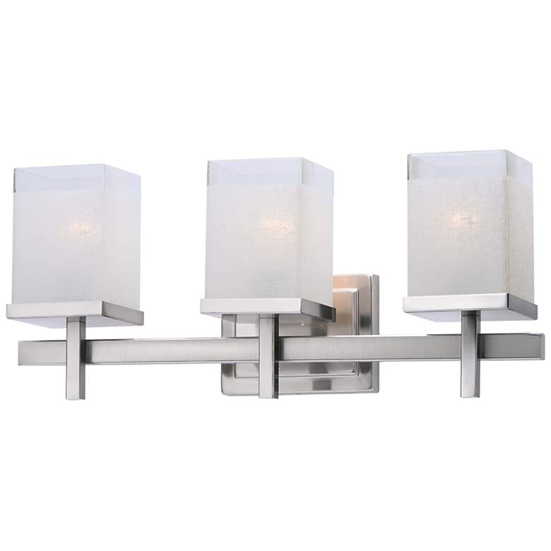 Image 1 Maxim Lighting Tetra 22" Wide 3-Light Satin Nickel Modern Bath Fixture