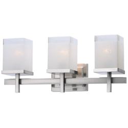 Maxim Lighting Tetra 22" Wide 3-Light Satin Nickel Modern Bath Fixture