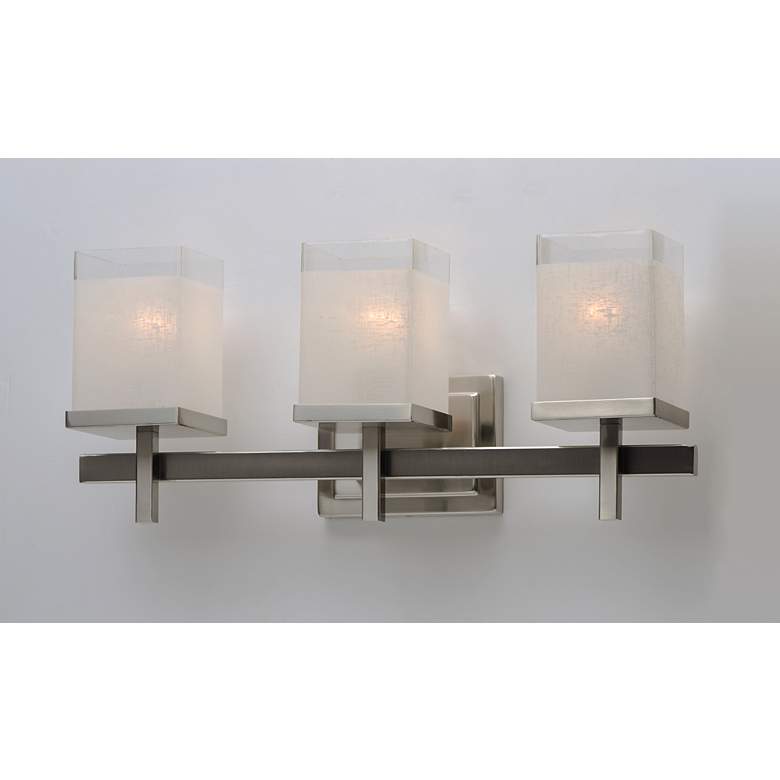Image 2 Maxim Lighting Tetra 22" Wide 3-Light Satin Nickel Modern Bath Fixture more views