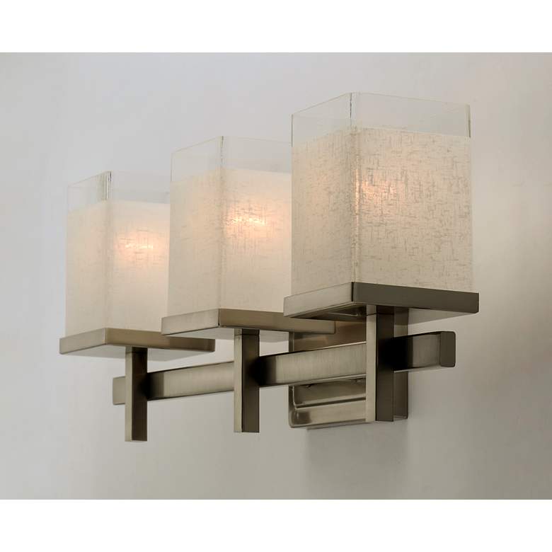 Image 3 Maxim Lighting Tetra 22" Wide 3-Light Satin Nickel Modern Bath Fixture more views