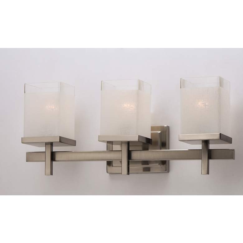 Image 4 Maxim Lighting Tetra 22" Wide 3-Light Satin Nickel Modern Bath Fixture more views