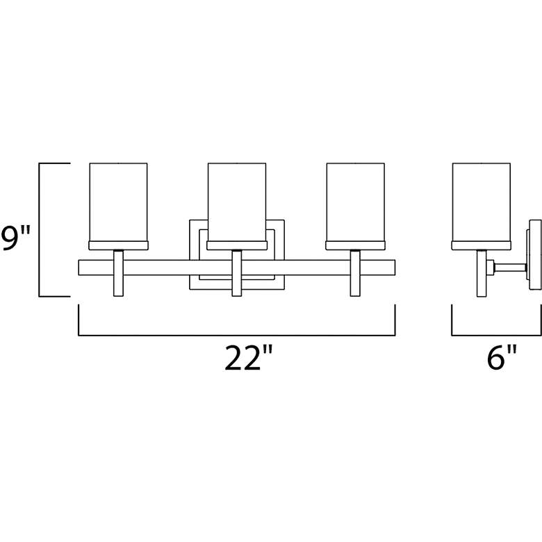 Image 5 Maxim Lighting Tetra 22" Wide 3-Light Satin Nickel Modern Bath Fixture more views