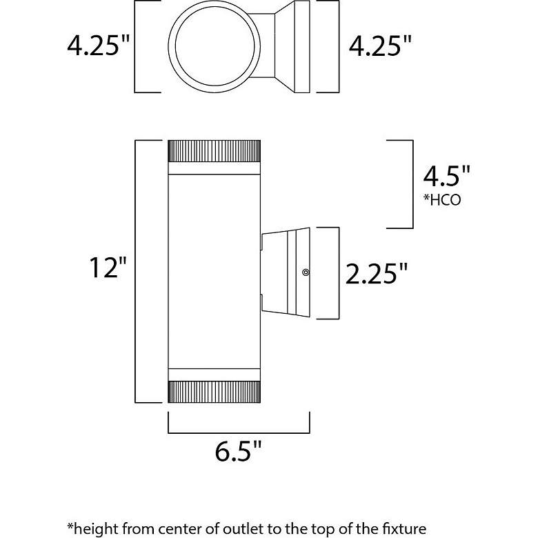Image 2 Maxim Lightray 12" High Architectural Bronze Outdoor Wall Light more views