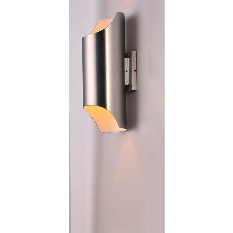 Image 4 Maxim Lightray 13 3/4" High Brushed Aluminum LED Outdoor Wall Light more views