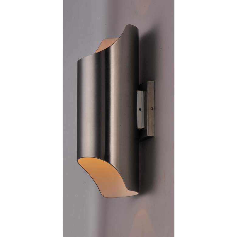 Image 5 Maxim Lightray 13 3/4" High Brushed Aluminum LED Outdoor Wall Light more views