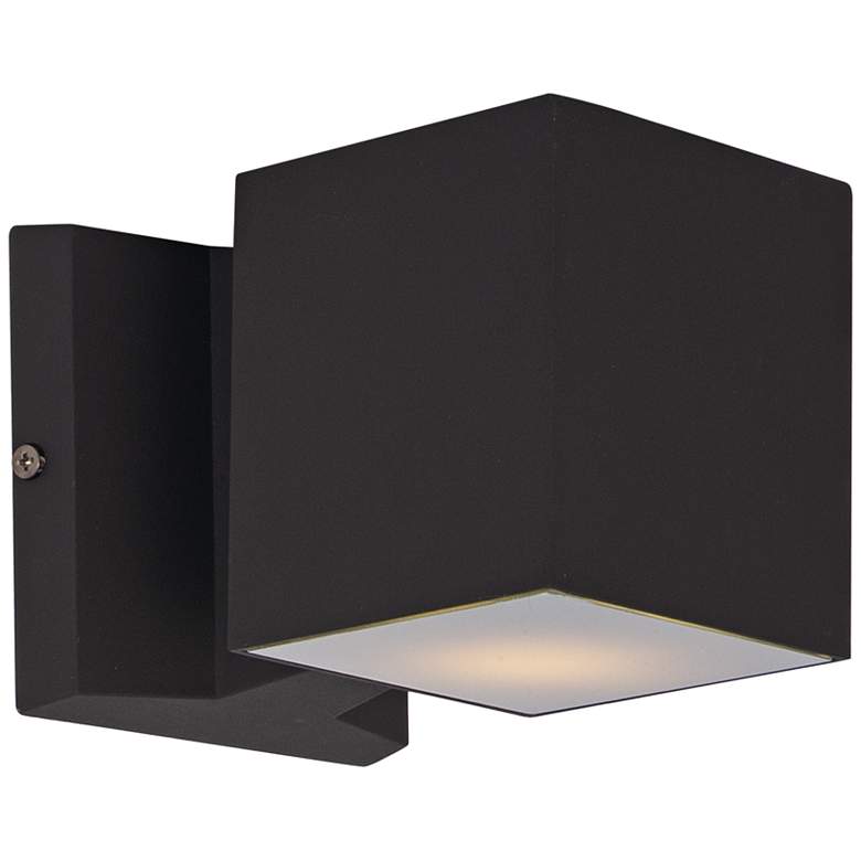 Image 1 Maxim Lightray 4" High Square Bronze LED Outdoor Wall Light