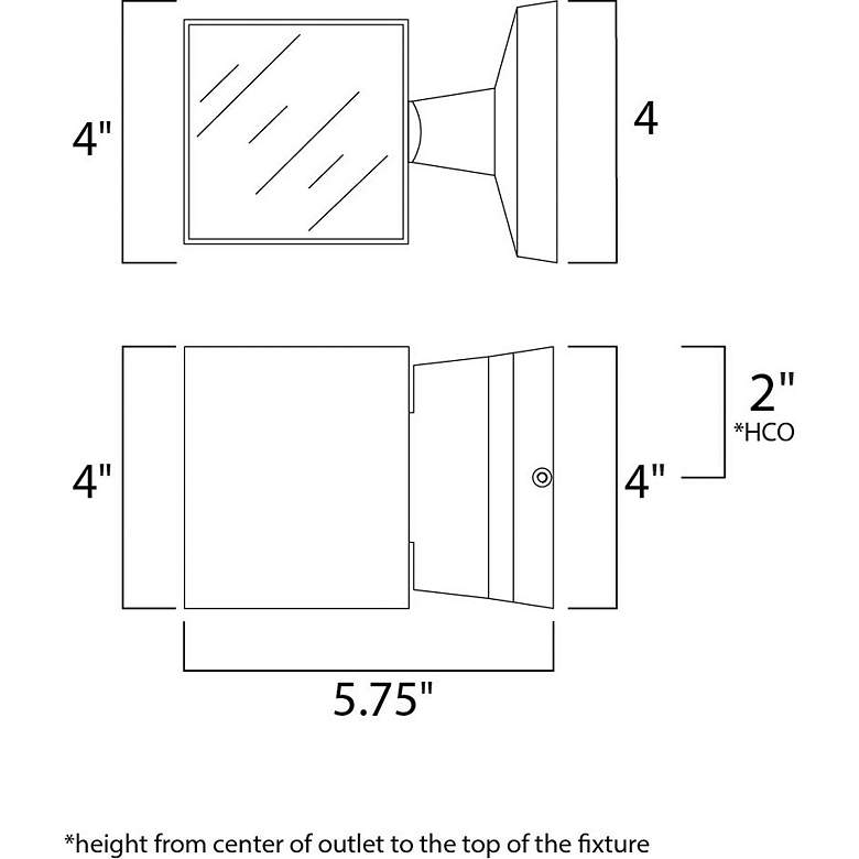 Image 3 Maxim Lightray 4" High Square Bronze LED Outdoor Wall Light more views