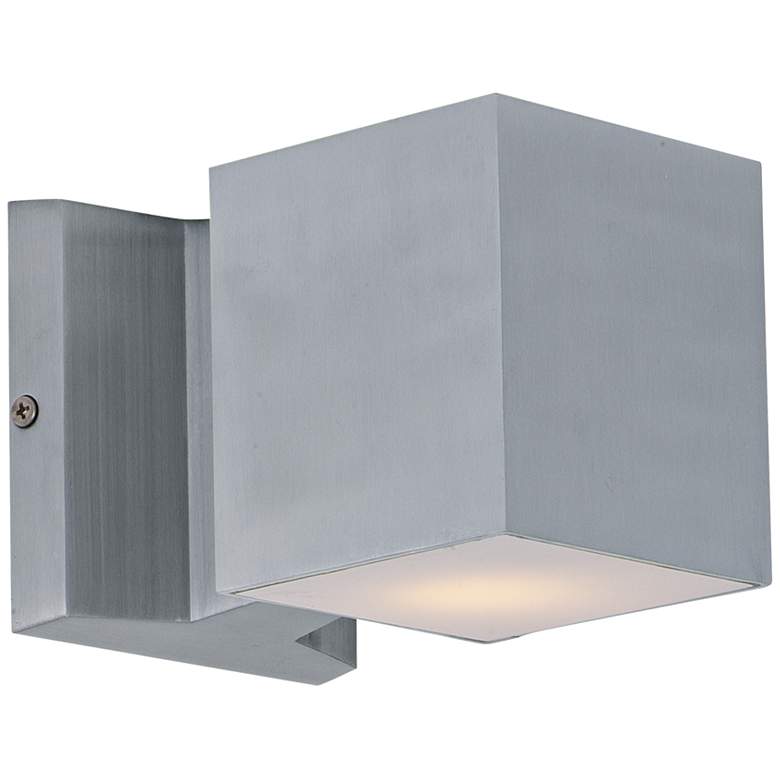 Image 1 Maxim Lightray 4"H Square Aluminum LED Outdoor Wall Light