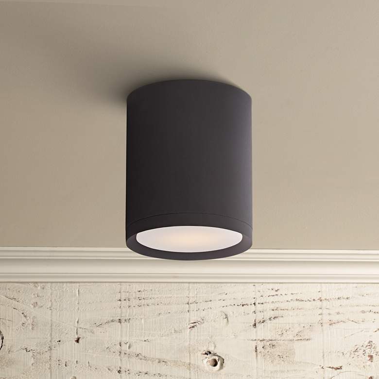 Image 1 Maxim Lightray 5" Wide Architectural Bronze LED Outdoor Ceiling Light