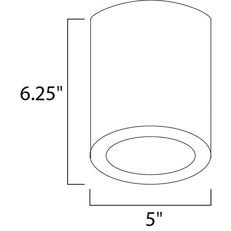 Image 3 Maxim Lightray 5" Wide Architectural Bronze LED Outdoor Ceiling Light more views