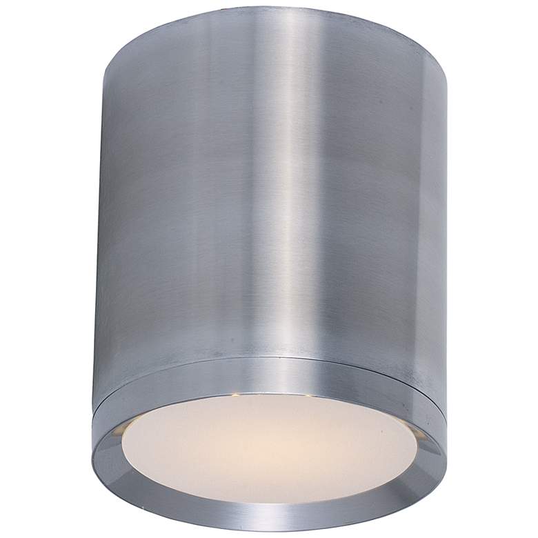 Image 1 Maxim Lightray 5 inch Wide Brushed Aluminum LED Outdoor Ceiling Light