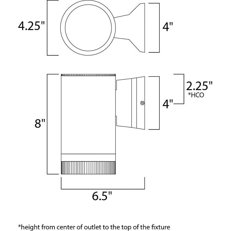 Image 2 Maxim Lightray 8" High Modern Outdoor Wall Light more views