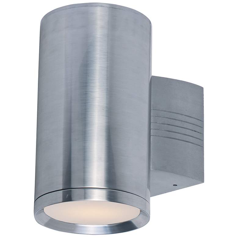Image 1 Maxim Lightray 9 1/4"H Brushed Aluminum Outdoor Wall Light