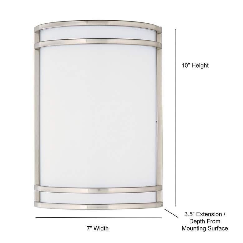 Image 4 Maxim Linear 10" High Satin Nickel LED Wall Sconce more views