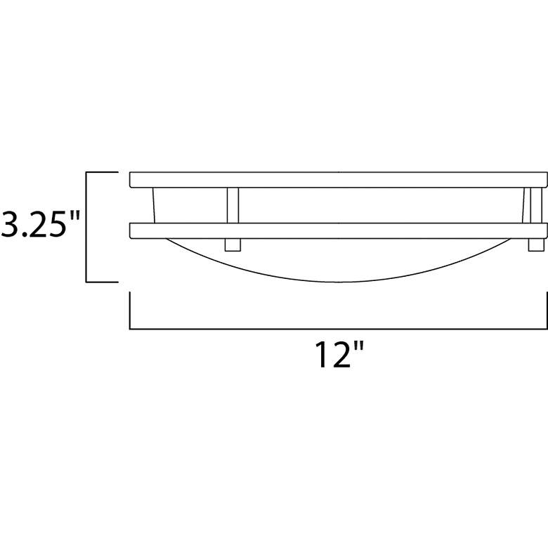 Image 2 Maxim Linear 12" Wide Satin Nickel LED Ceiling Light more views