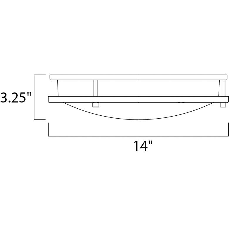 Image 2 Maxim Linear 14" Wide Satin Nickel LED Ceiling Light more views