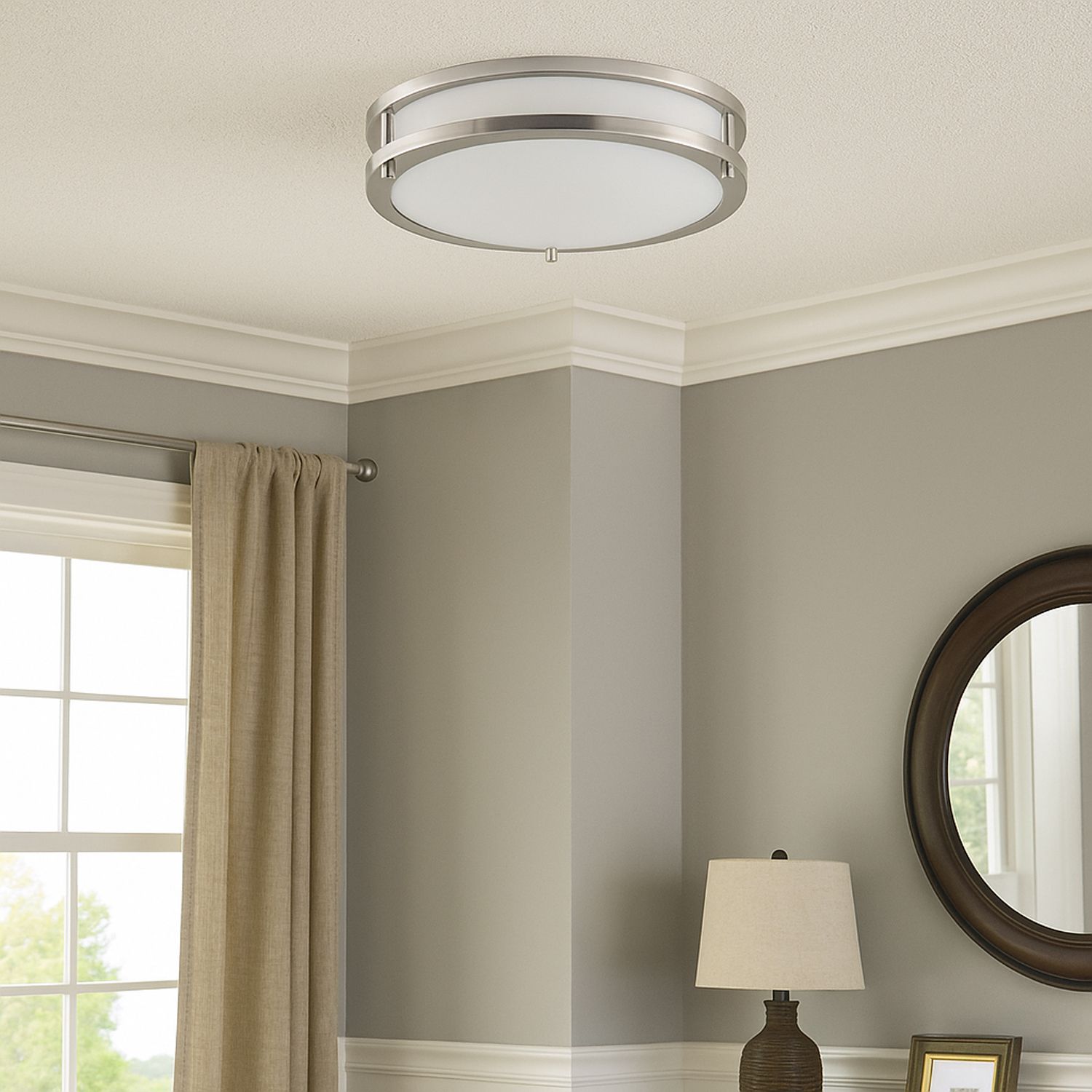 Image 3 Maxim Linear 14" Wide Satin Nickel LED Ceiling Light more views
