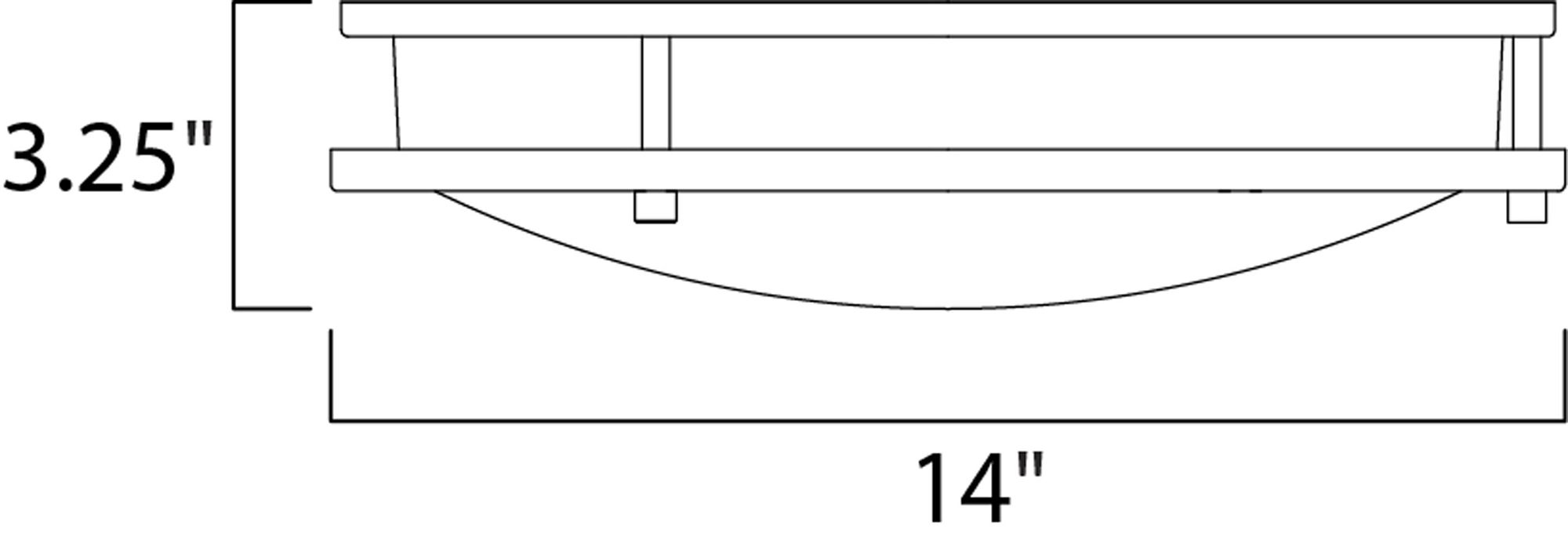 Image 5 Maxim Linear 14" Wide Satin Nickel LED Ceiling Light more views