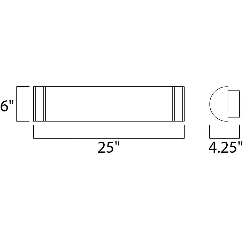Image 2 Maxim Linear LED 1-Light 25" Wide Satin Nickel Wall Sconce more views