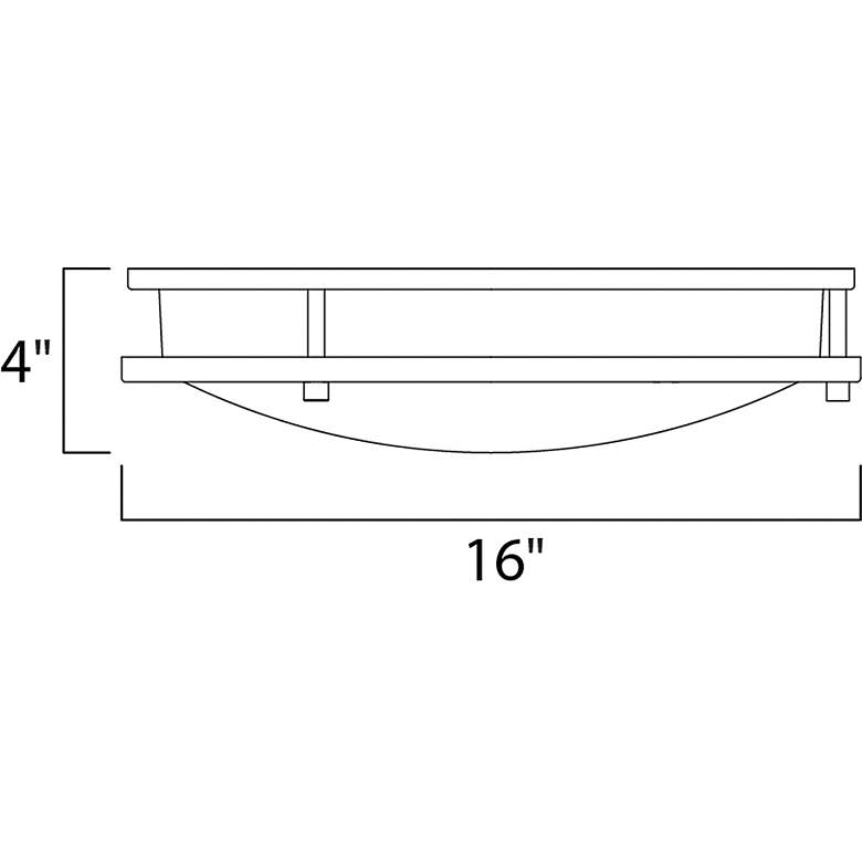 Image 3 Maxim Linear LED 16" Wide Satin Nickel Flush Mount Ceiling Light more views