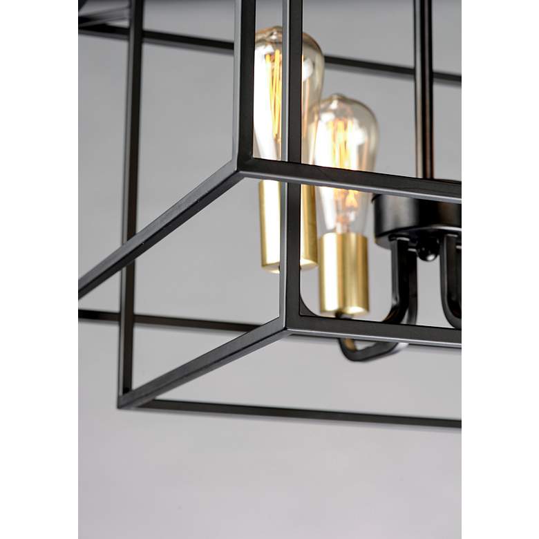 Image 3 Maxim Liner 17 3/4" Wide Black and Satin Brass Modern Pendant Light more views