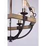 4_Maxim Lodge 24" Weathered Oak and Bronze Rustic 6-Light Chandelier more views