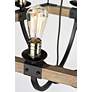 5_Maxim Lodge 24" Weathered Oak and Bronze Rustic 6-Light Chandelier more views