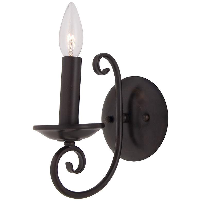 Image 1 Maxim Loft 8" High Oil-Rubbed Bronze Wall Sconce