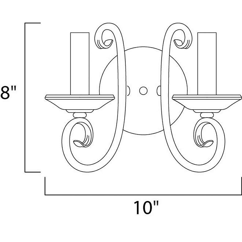 Image 2 Maxim Loft 9" High Bronze Scroll Candelabra Wall Sconce Light more views
