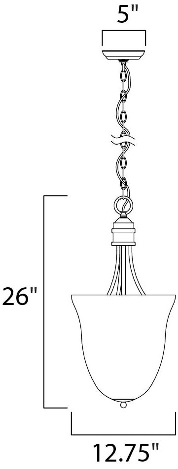 Image 2 Maxim Logan 12 3/4" Frosted/Black 3-Light Pendant more views