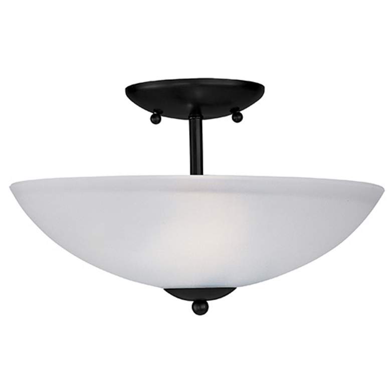 Image 1 Maxim Logan 13" Black 2-Light Semi-Flush Mount