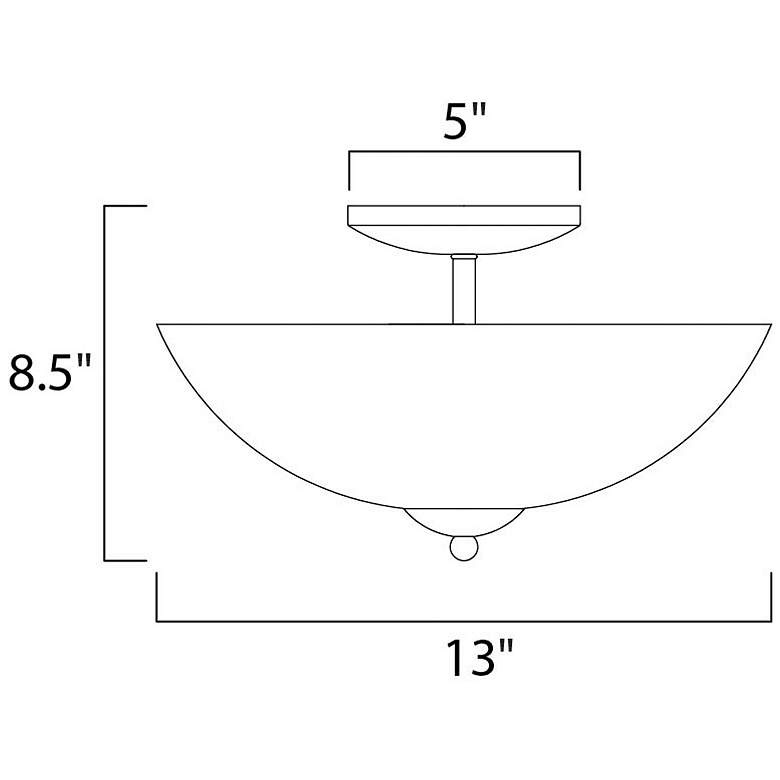 Image 2 Maxim Logan 13" Black 2-Light Semi-Flush Mount more views