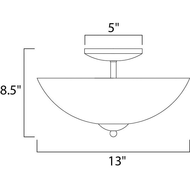 Image 2 Maxim Logan 13" Wide Satin Nickel Bowl Ceiling Light more views