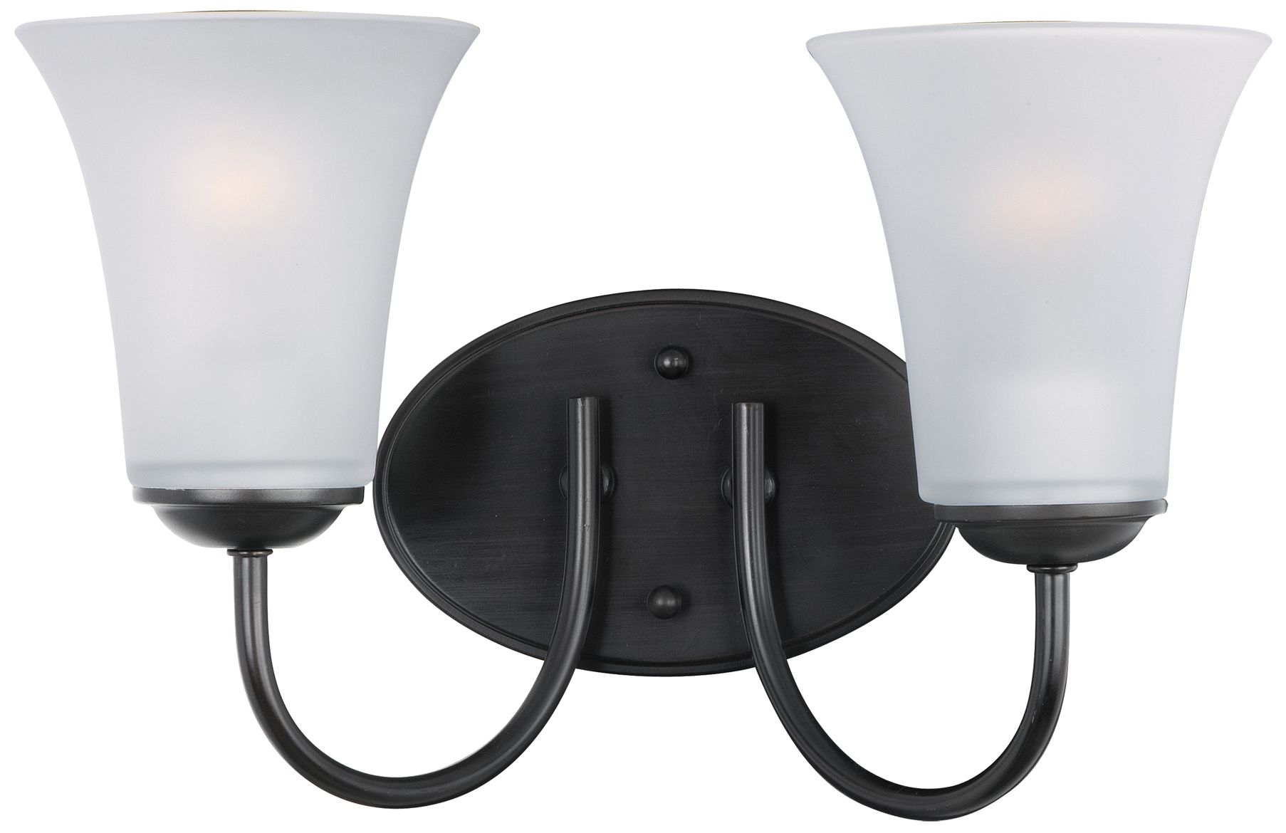 Maxim Logan 14" Wide Black 2-Light Bath Vanity