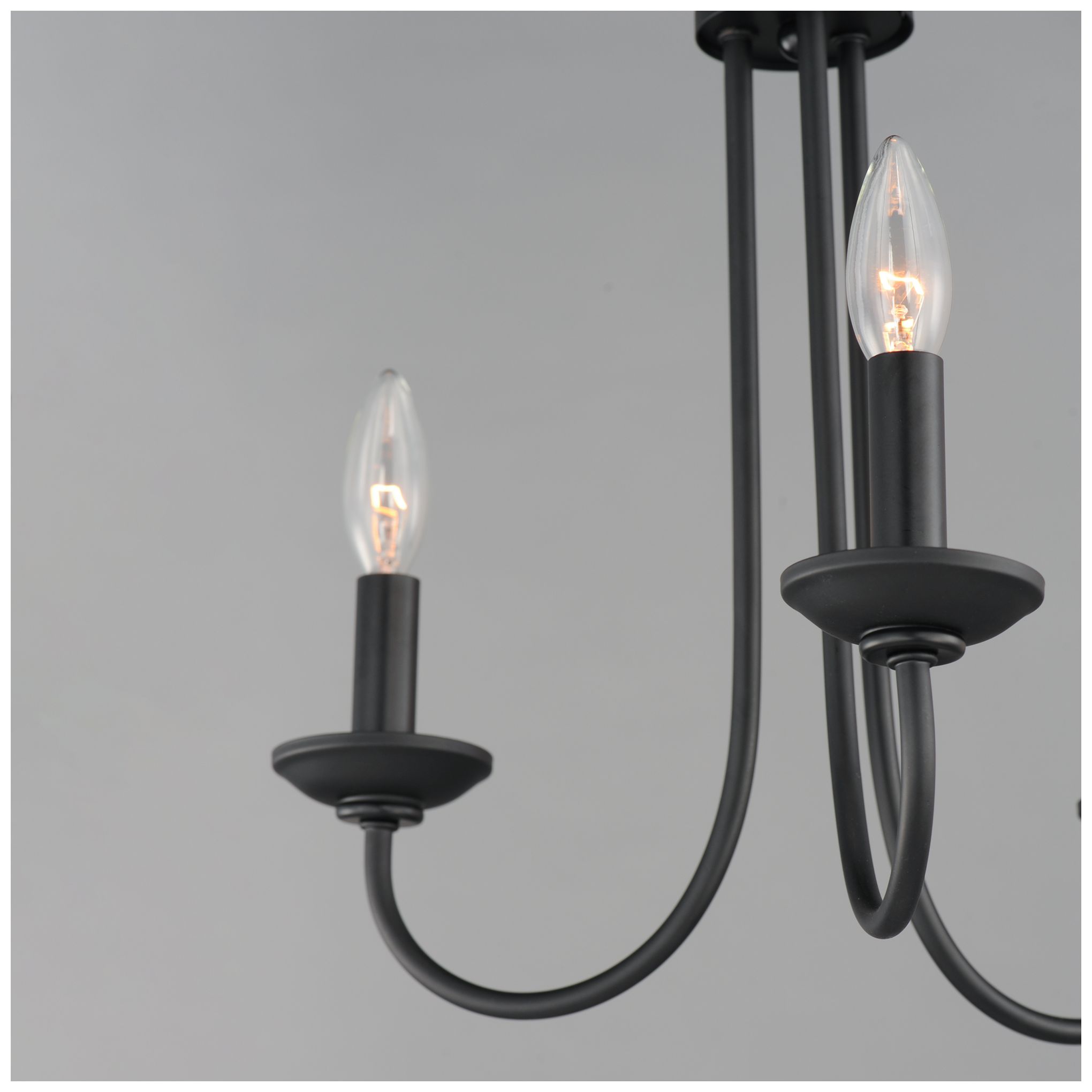 Image 3 Maxim Logan 15 1/2" Wide Black 3-Light Candle Chandelier more views