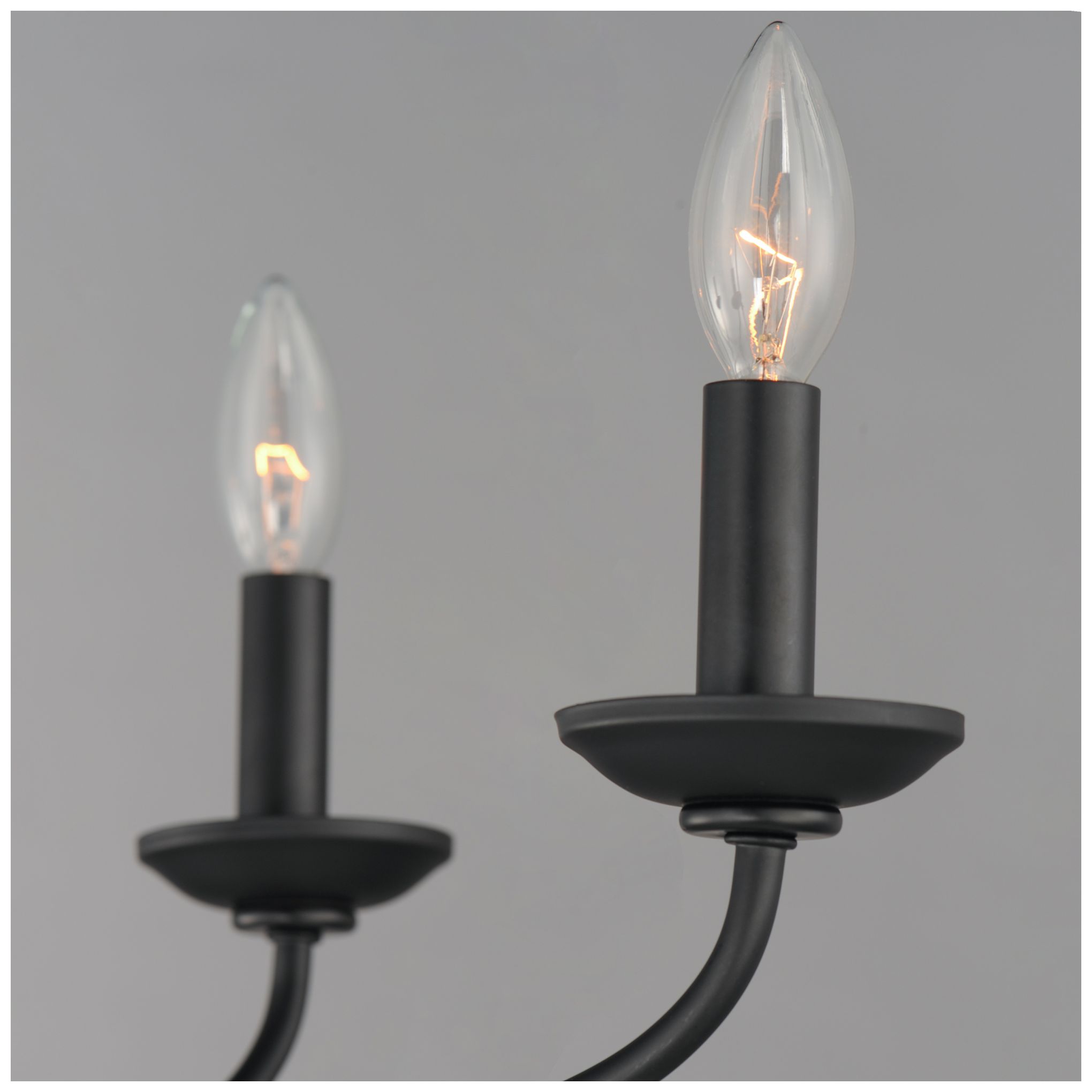 Image 4 Maxim Logan 15 1/2" Wide Black 3-Light Candle Chandelier more views