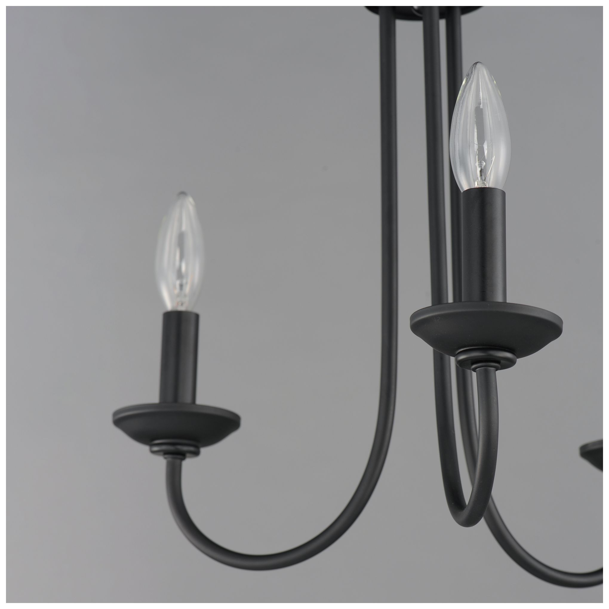 Image 5 Maxim Logan 15 1/2" Wide Black 3-Light Candle Chandelier more views