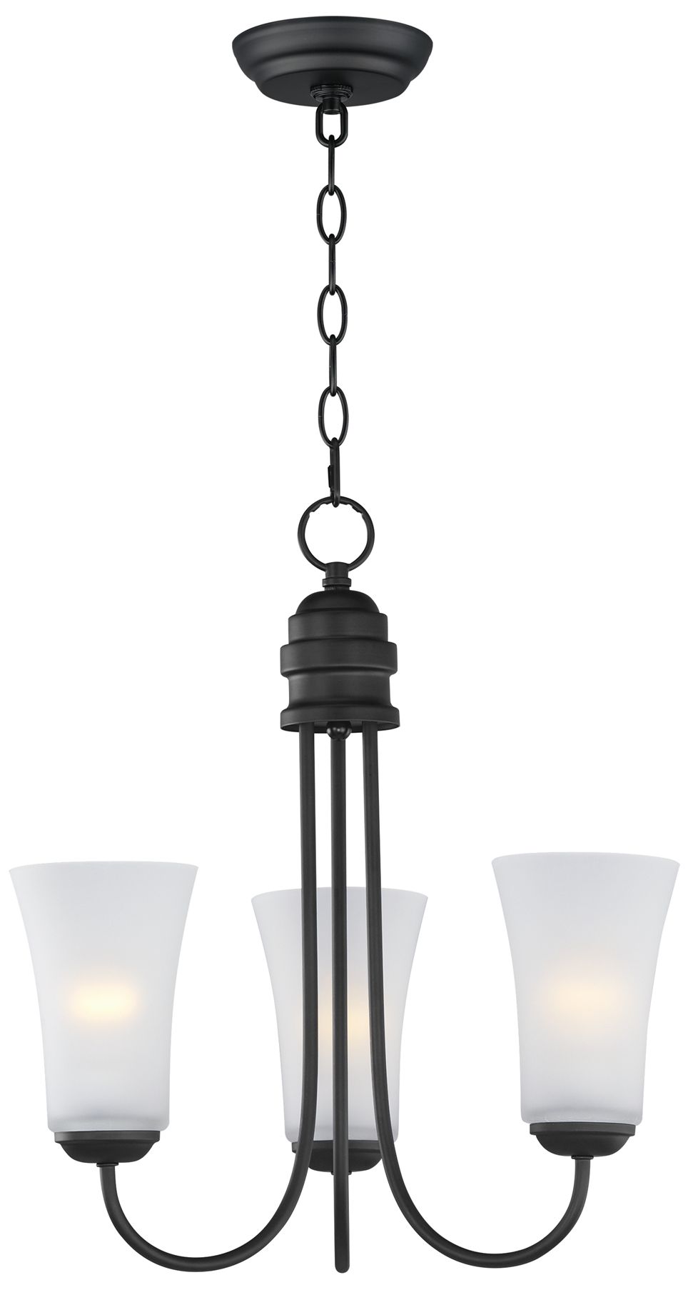 Maxim Logan 17" Wide Black 3-Light Chandelier