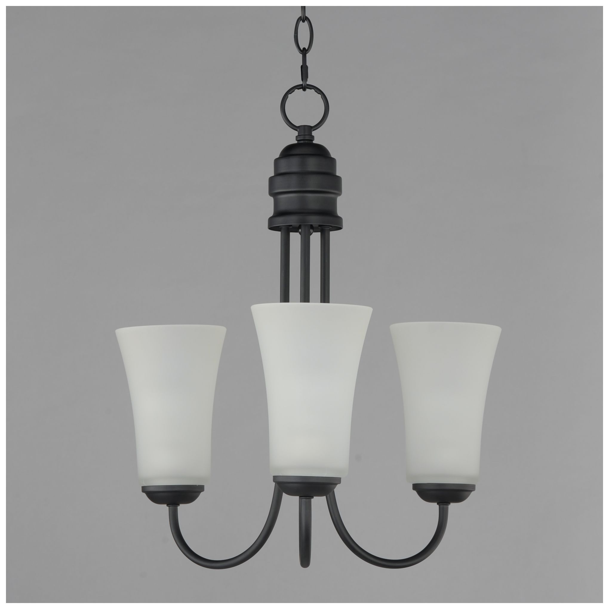 Image 2 Maxim Logan 17" Wide Black 3-Light Chandelier more views